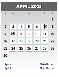 District School Academic Calendar for Math/science/tech Magnet for April 2023