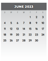 District School Academic Calendar for Dartmouth Elementary for June 2023