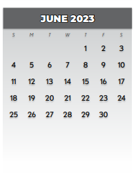 District School Academic Calendar for Forestridge Elementary for June 2023