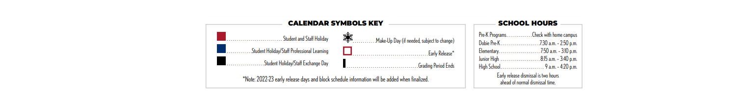 District School Academic Calendar Key for Dartmouth Elementary