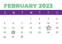 District School Academic Calendar for A J Lewis Greenview Elementary for February 2023