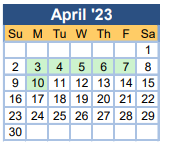 District School Academic Calendar for Freedom Park Elementary for April 2023