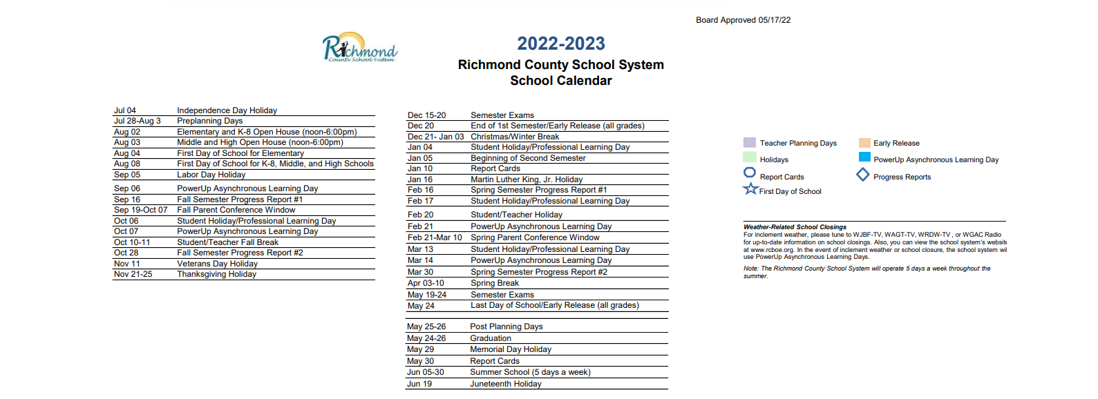 District School Academic Calendar Key for Freedom Park Elementary