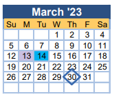 District School Academic Calendar for Morgan Road Middle School for March 2023