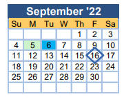 District School Academic Calendar for Hephzibah High School for September 2022