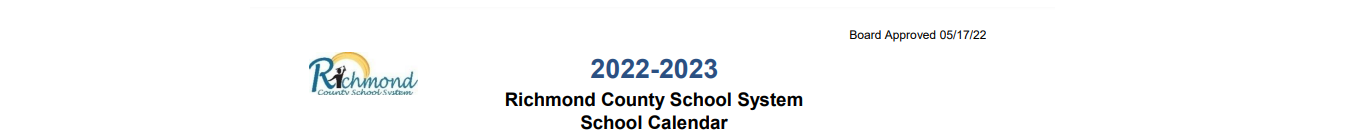 District School Academic Calendar for Goshen Elementary School