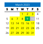 District School Academic Calendar for Swansboro ELEM. for March 2023