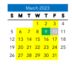 District School Academic Calendar for Thomas C. Boushall Middle for March 2023