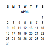 District School Academic Calendar for Lake Mathews Elementary for April 2023
