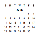 District School Academic Calendar for Hawthorne Elementary for June 2023