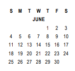 District School Academic Calendar for Ramona High for June 2023