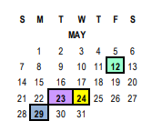 District School Academic Calendar for Central Middle for May 2023