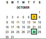 District School Academic Calendar for King (martin Luther JR.) High for October 2022