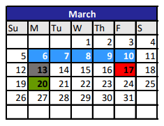 District School Academic Calendar for Challenge Academy for March 2023