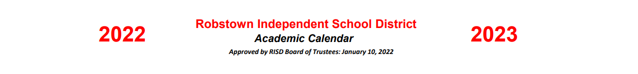 District School Academic Calendar for Nueces Co J J A E P