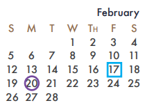 District School Academic Calendar for Rockwall Quest Academy for February 2023