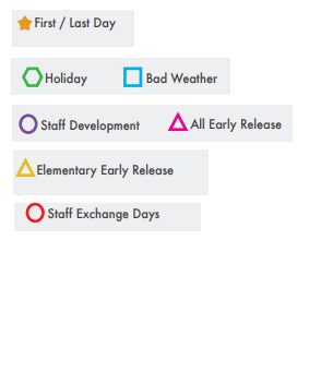 District School Academic Calendar Legend for Celia Hays Elementary