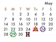 District School Academic Calendar for Virginia Reinhardt Elementary for May 2023