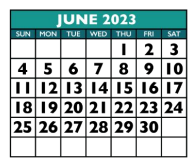 District School Academic Calendar for Gattis Elementary for June 2023