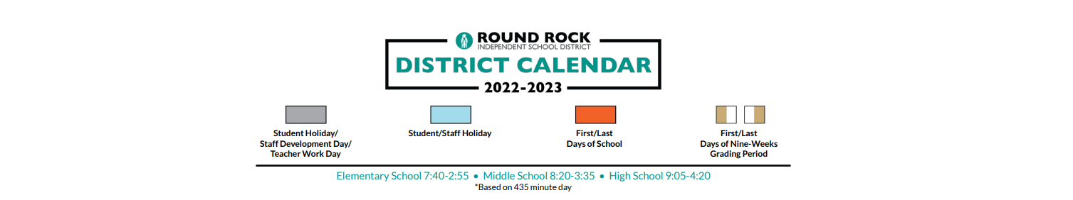 District School Academic Calendar for Williamson Co J J A E P
