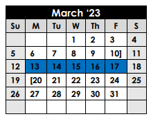 District School Academic Calendar for Rusk Junior High for March 2023
