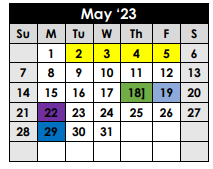 District School Academic Calendar for Rusk Junior High for May 2023