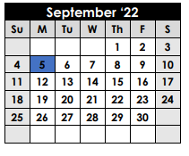 District School Academic Calendar for Rusk Elementary for September 2022