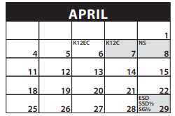 District School Academic Calendar for Four Corners Elementary School for April 2023