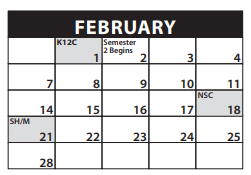 District School Academic Calendar for Baker Charter School for February 2023