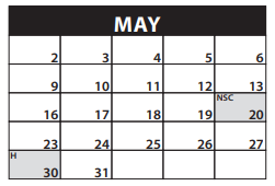 District School Academic Calendar for Forest Ridge Elementary School for May 2023