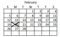 District School Academic Calendar for Odyssey Academy (yic) for February 2023