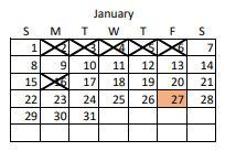 District School Academic Calendar for Hospital for January 2023