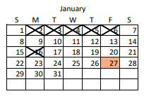 District School Academic Calendar for Horizonte Instr & Trn Ctr for January 2023