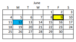 District School Academic Calendar for Bryant Middle for June 2023