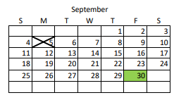 District School Academic Calendar for Jackson School for September 2022