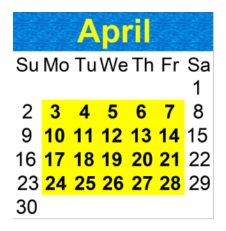 District School Academic Calendar for Juarez Elementary for April 2023