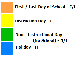 District School Academic Calendar Legend for Whitman Elementary