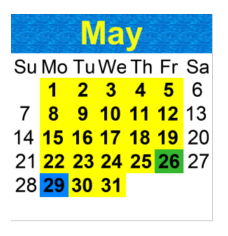 District School Academic Calendar for Juarez Elementary for May 2023