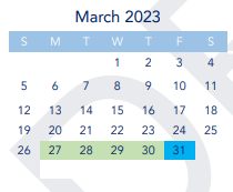 District School Academic Calendar for Luther Burbank Middle for March 2023