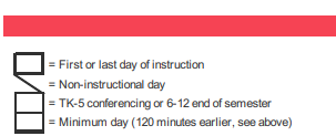 District School Academic Calendar Legend for Willow Glen Plus (CONT.)