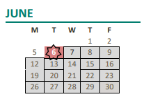 District School Academic Calendar for Grand Oaks Elementary for June 2023