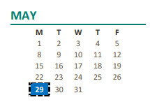 District School Academic Calendar for Grand Oaks Elementary for May 2023