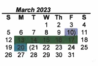 District School Academic Calendar for Clear Creek Int for March 2023