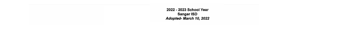 District School Academic Calendar for Sanger H S