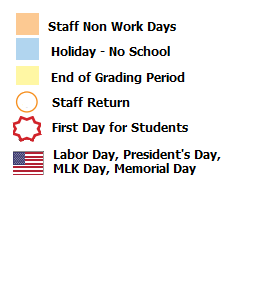 District School Academic Calendar Legend for Bay Haven School Of Basics Plus