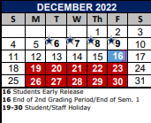 District School Academic Calendar for Barbara Jordan Int for December 2022