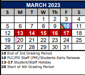 District School Academic Calendar for Laura Ingalls Wilder Intermediate for March 2023