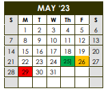 District School Academic Calendar for Selman Int for May 2023