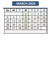 District School Academic Calendar for Sealth High School for March 2023