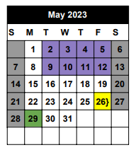 District School Academic Calendar for Young El for May 2023